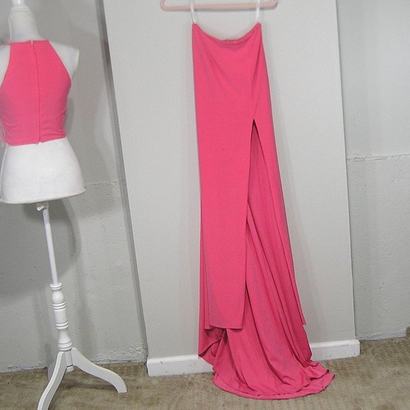 SHERRI HILL 2 Piece DRESS CORAL Size 2 - Picture 14 of 16